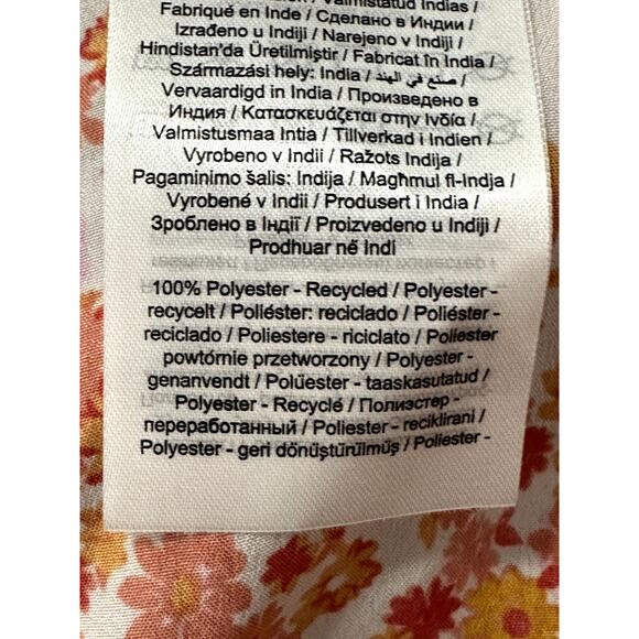 Vero Moda Mini Dress Adjustable Straps Ruffle Hem Floral Print Multicolor L NWT - Picture 10 of 10